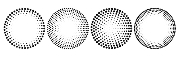 Abstracte grunge halftone ronde stippen achtergrond ontwerp vector