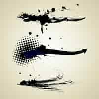 Gratis vector abstracte grunge inkt splatter texturen