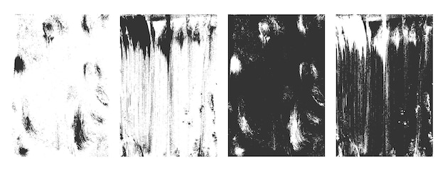 Gratis vector abstracte grunge textuur overlays set van vier