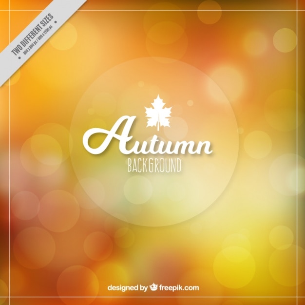 Gratis vector abstracte herfst achtergrond met bokeh-effect