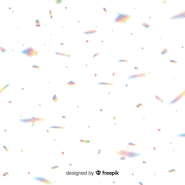 Gratis vector abstracte holografische confetti achtergrond