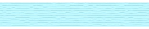 Abstracte horizontale banner van golvende lijnen met schaduwen in lichtblauwe kleuren Premium Vector