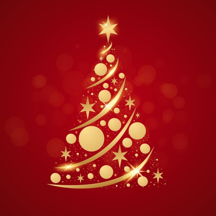 Gratis Vector abstracte kerstboom