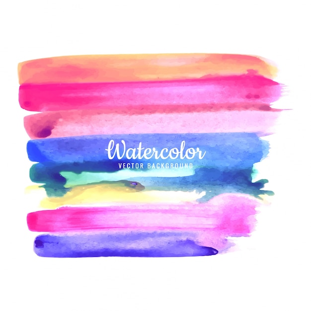 Gratis vector abstracte kleurrijke aquarel beroerte achtergrond