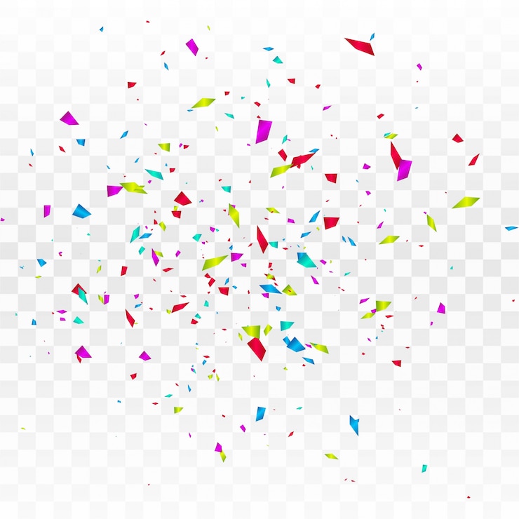 Gratis Vector abstracte kleurrijke confetti geïsoleerd