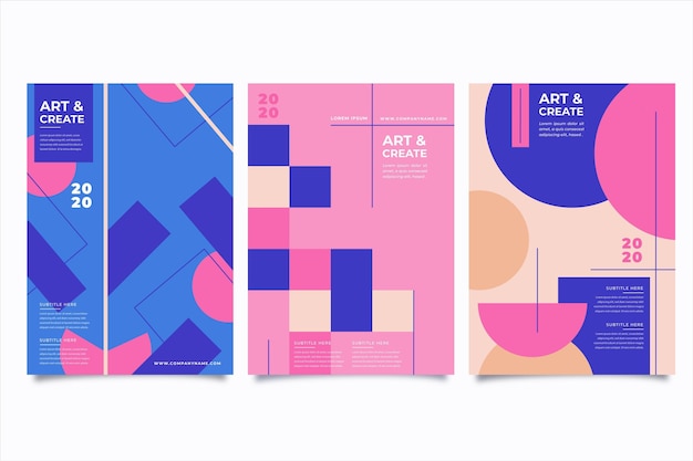 Abstracte kleurrijke covers concept