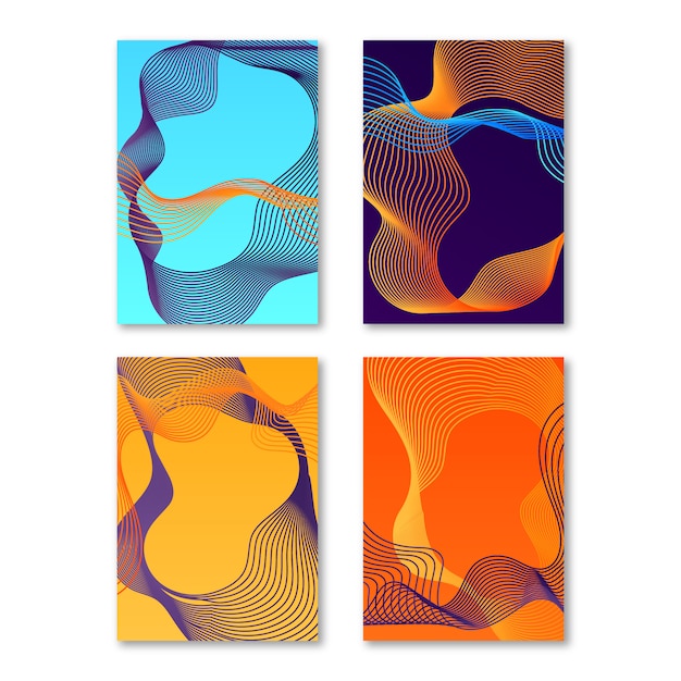 Gratis vector abstracte kleurrijke covers