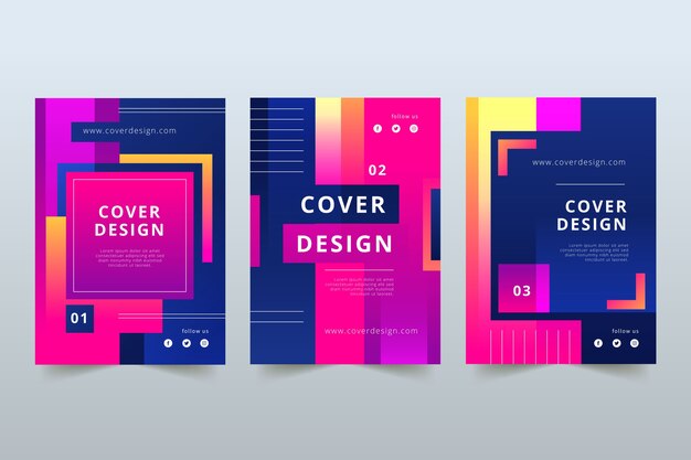 Abstracte kleurrijke covers