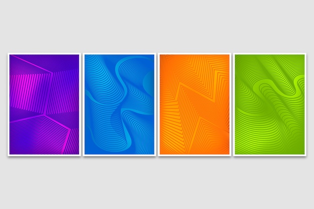 Gratis vector abstracte kleurrijke covers