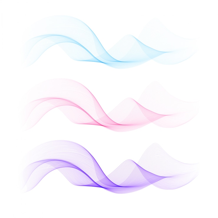 Gratis Vector abstracte kleurrijke golfontwerpen