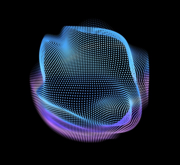 Abstracte kleurrijke mesh op donkere achtergrond