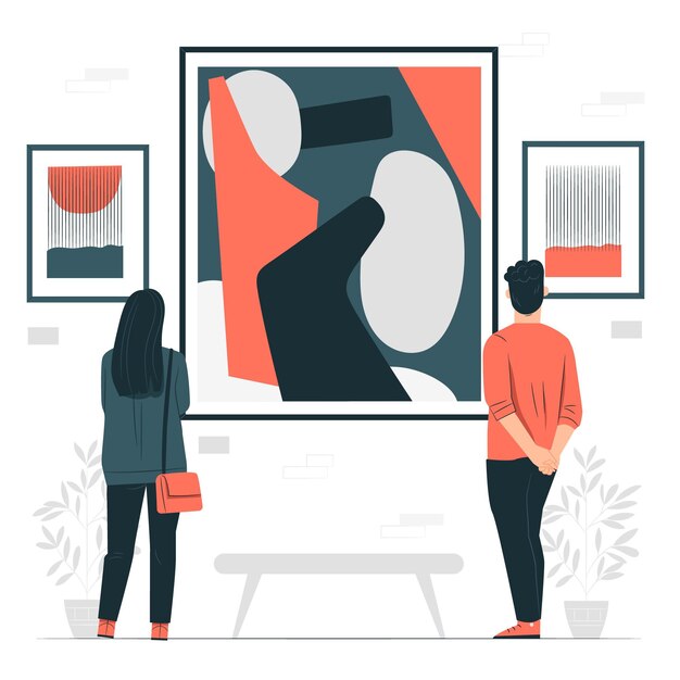 Abstracte kunst concept illustratie