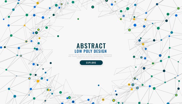 Abstracte laag poly digitale netwerk mesh achtergrond