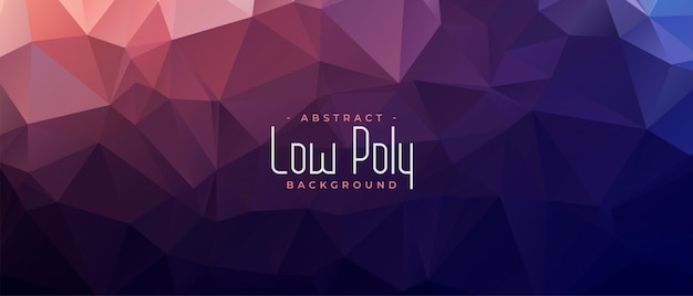 Abstracte laag poly glanzende banner achtergrond