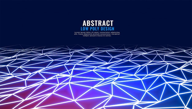 Abstracte lage polyverbinding op de achtergrond van de perspectieftechnologie