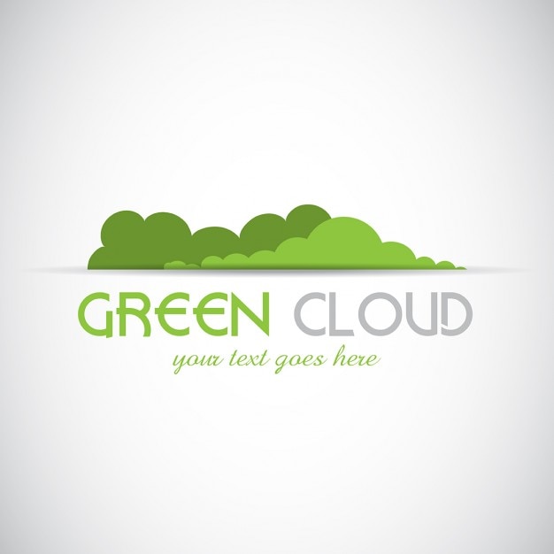 Gratis vector abstracte logo met een groene wolk ontwerp