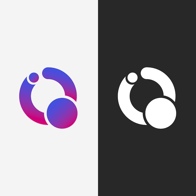 Abstracte logo's in twee versies
