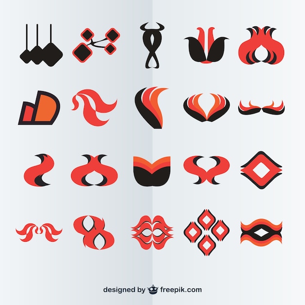 Abstracte logo&#39;s set gratis te downloaden