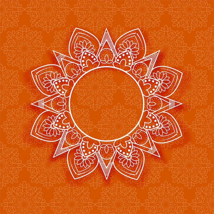 Gratis Vector abstracte mandala bloemenachtergrond