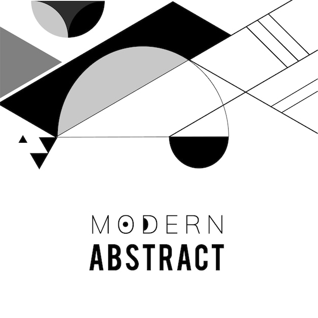 Abstracte moderne zwart-witte sjabloon