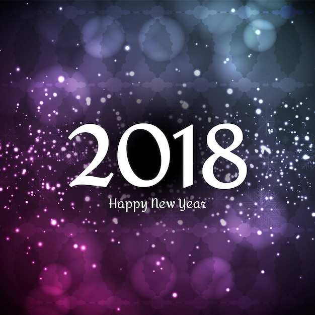 Abstracte modieuze gloeiende nieuwe jaar 2018 achtergrond
