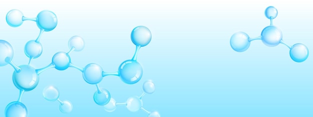 Abstracte moleculen op blauwe achtergrond, vector