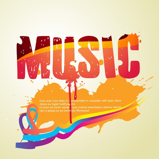 Gratis vector abstracte muziek stijl vector achtergrond