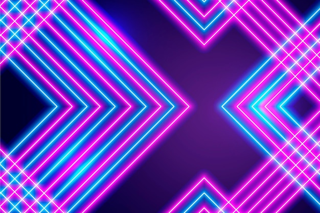 Gratis vector abstracte neonlichtenachtergrond