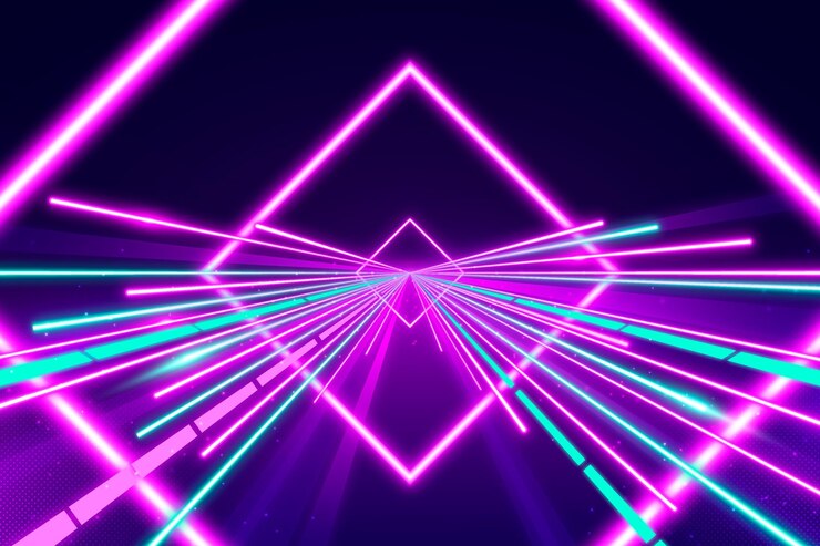 Gratis Vector abstracte neonverlichting achtergrond