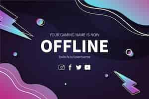 Gratis vector abstracte offline twitch banner