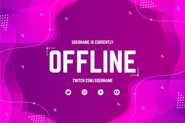 Abstracte offline twitch banner