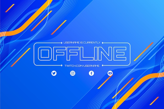 Abstracte offline twitch banner