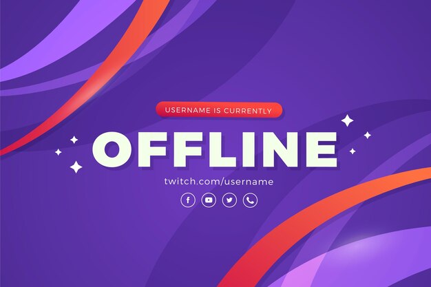 Abstracte offline twitch banner