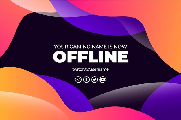 Abstracte offline twitch banner