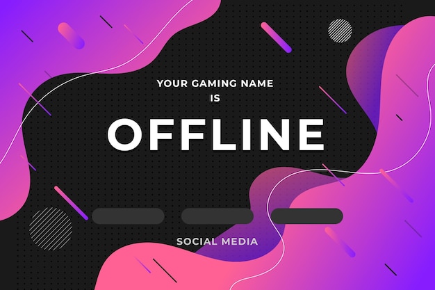 Gratis vector abstracte offline twitch banner