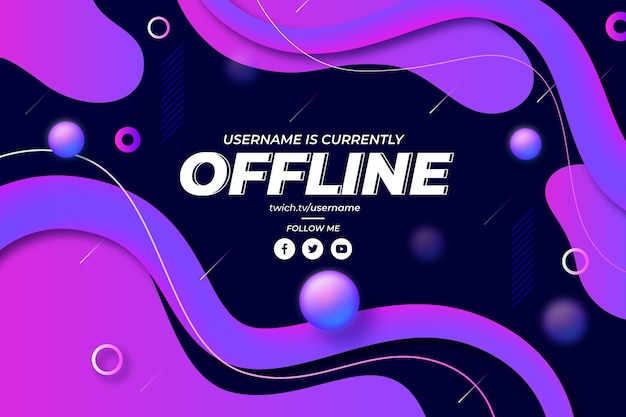 Abstracte offline twitch banner