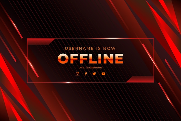 Abstracte offline twitch banner