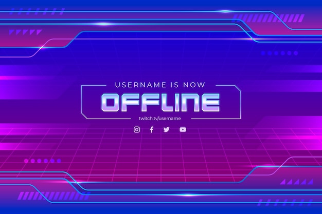 Gratis vector abstracte offline twitch banner