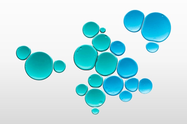 Abstracte olie vloeibare zeepbel macro shot blauwe vector