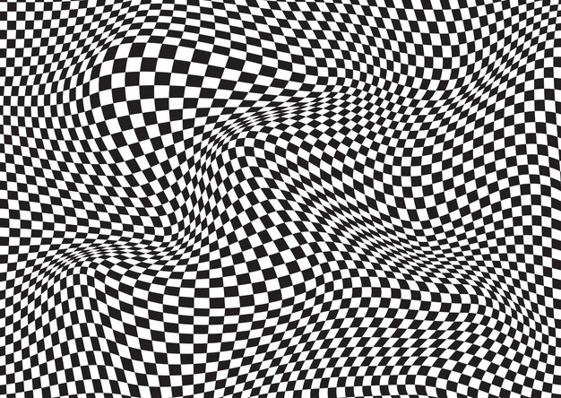 Abstracte optische illusie dambord achtergrond