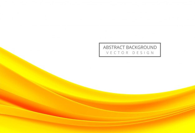 Abstracte oranje en gele stromende golf op witte achtergrond
