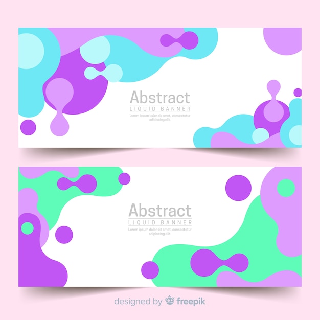 Gratis vector abstracte organische vormenbanners