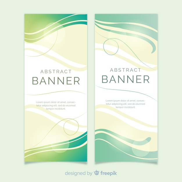 Abstracte organische vormenbanners