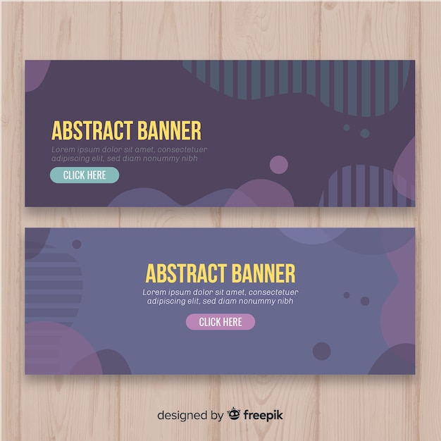 Gratis vector abstracte organische vormenbanners