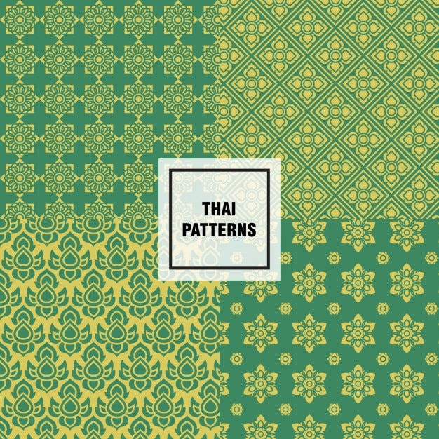 Gratis vector abstracte patronen thai ontwerp