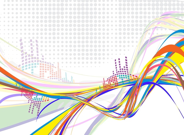 Abstracte regenbooggolflijn met ruimte van uw tekst vectorillustratie