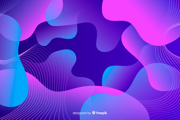 Abstracte samenstelling van de violette achtergrond van gradiënt vloeibare vormen