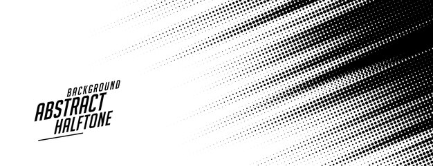 Abstracte snelheid lijnen stijl halftone bannerontwerp