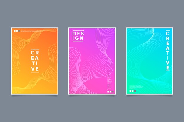 Abstracte stijl kleurrijke covers
