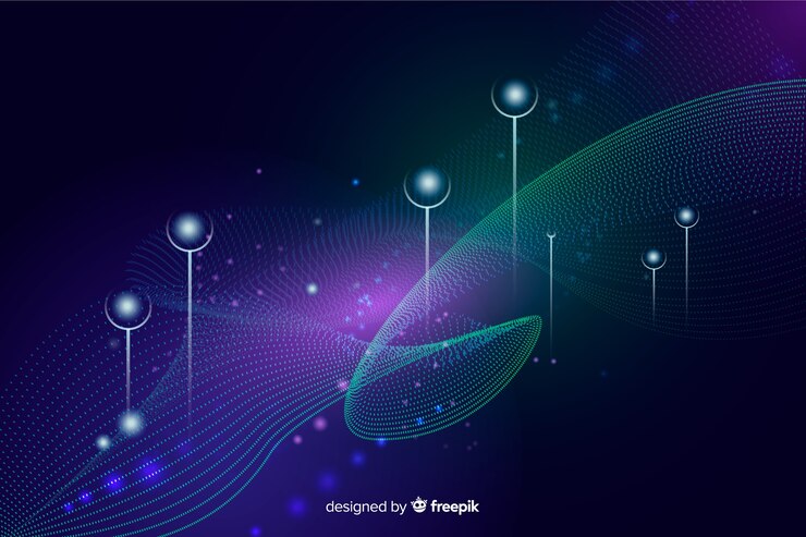 Gratis Vector abstracte technologie deeltjes achtergrond